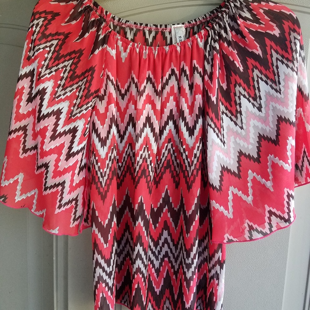 Multi Colored Peasant Blouse